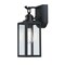 Westinghouse Fixture Wall Outdoor 60W Motion Sensor Victoria, Matte Black Clear Glass 6122600 - alternate 6